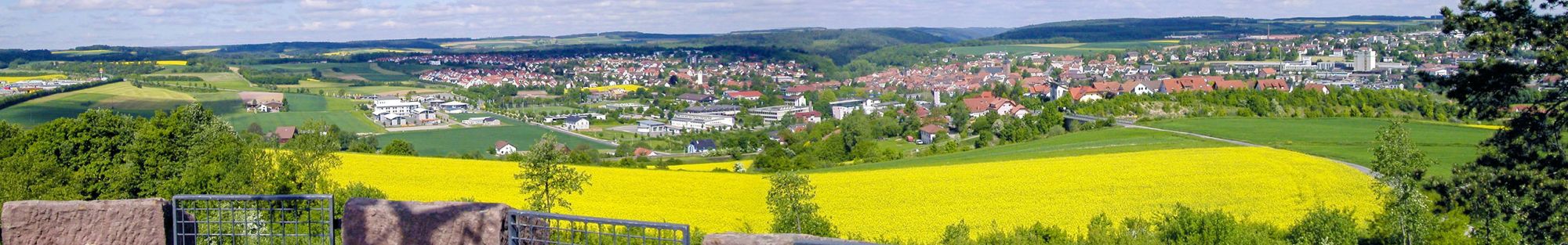 Blick auf Buchen im Odenwald
