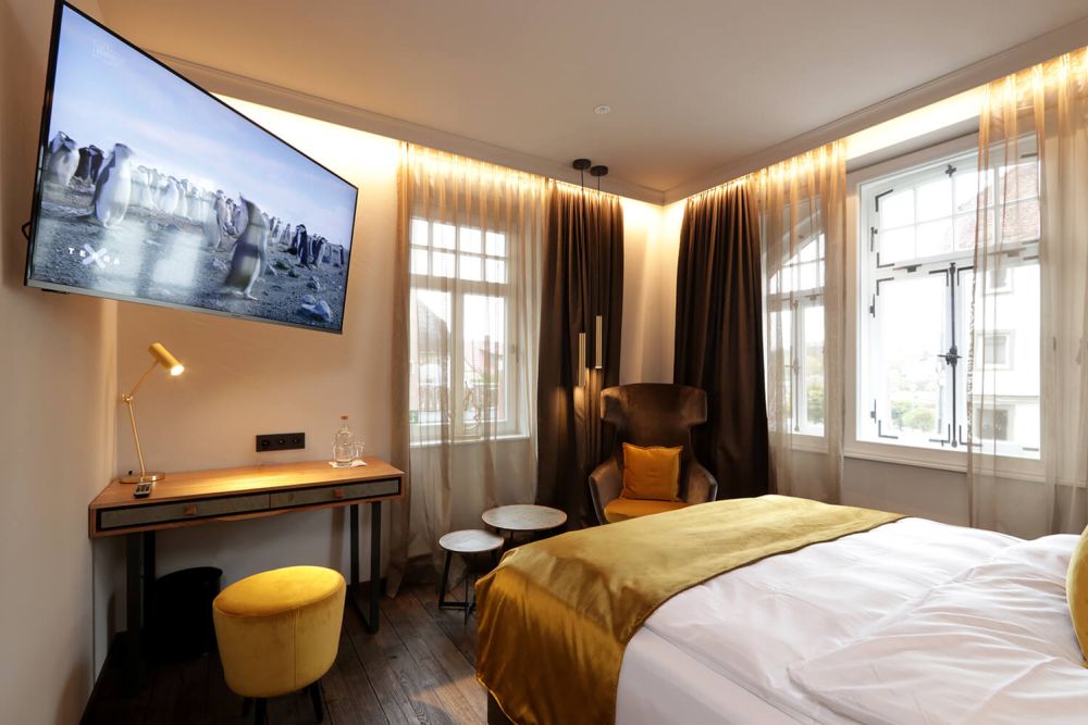 Modernes Zimmer im Reinhardts Hotel